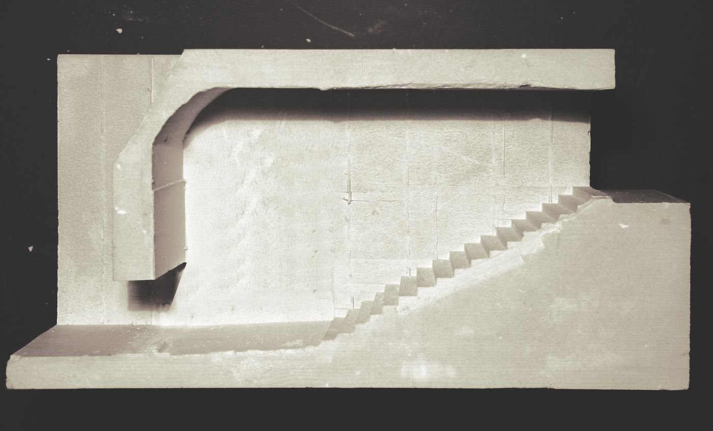 Raumstudie als Betonmodell